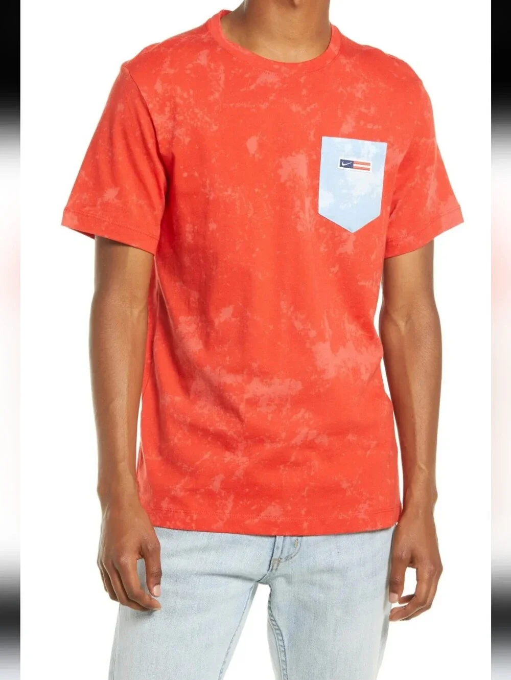 Nike Men’s Coral Tie-Dye Pocket Short Sleeve Tee